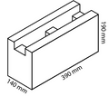 Concrete Block 150 series 390x190x140 Recessed - Concrete Block 150 series 390x190x140 Recessed