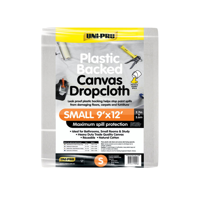Uni-Pro Drop Sheet Plastic Backed Canvas 9 x 12