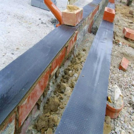 150mm x 30m Roll Plastic Dampcourse Flashing – Moisture Barrier for Masonry Walls & Foundations