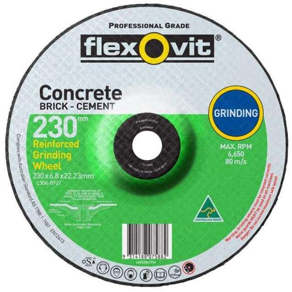 Flexovit Masonry Grinding Wheel 230 x 6.8 x 16.0mm