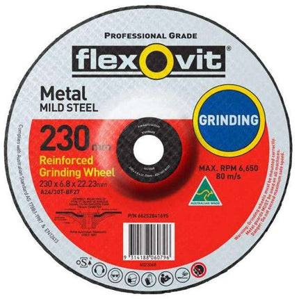 Flexovit Metal Grinding Wheel 230 x 6.8 x 22.2mm