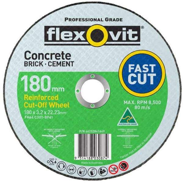 Flexovit Masonry Cut-Off Wheel 178 x 3.2 x 22.2mm