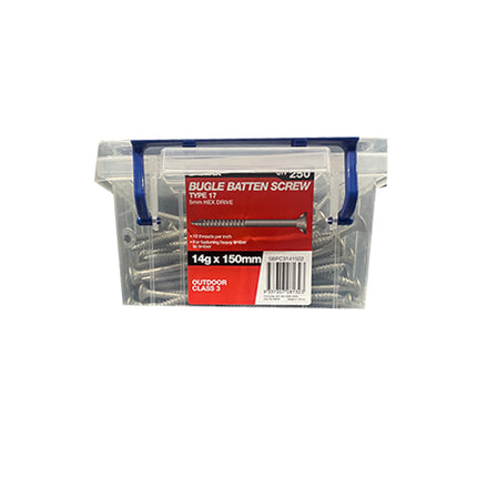 BUGLE BATTEN SCREWS 14GX150MM GALVANISED 250PCS
