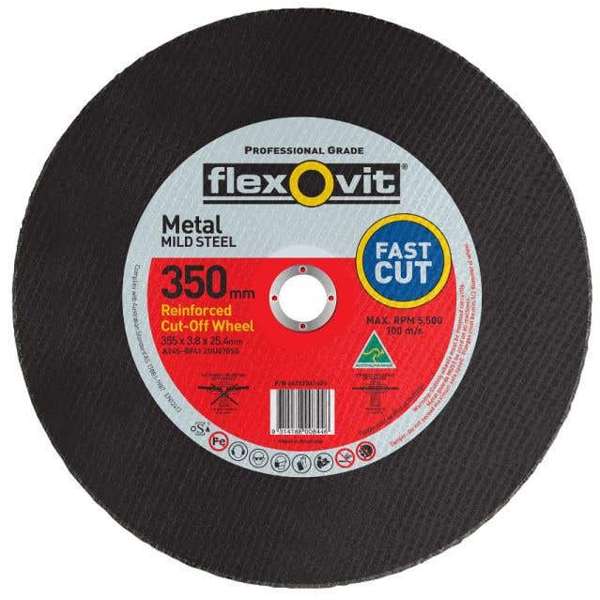 Flexovit Metal High Speed Cut-Off Wheel 356 x 3.8 x 25.4mm