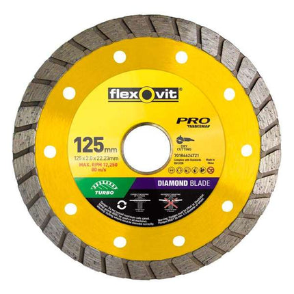 Flexovit Turbo Diamond Blade 125mm