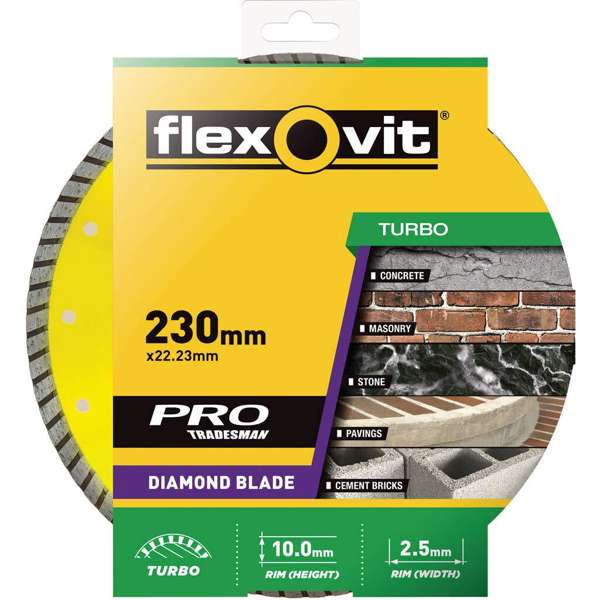 Flexovit Turbo Diamond Blade 230mm