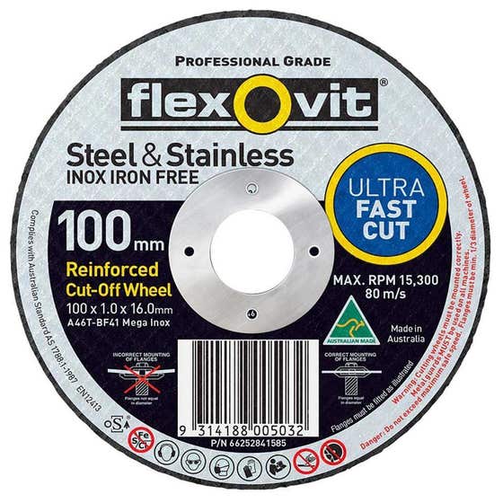 Flexovit Wheel Disc Cutting Masonry 102 x 3 4 x 16mm