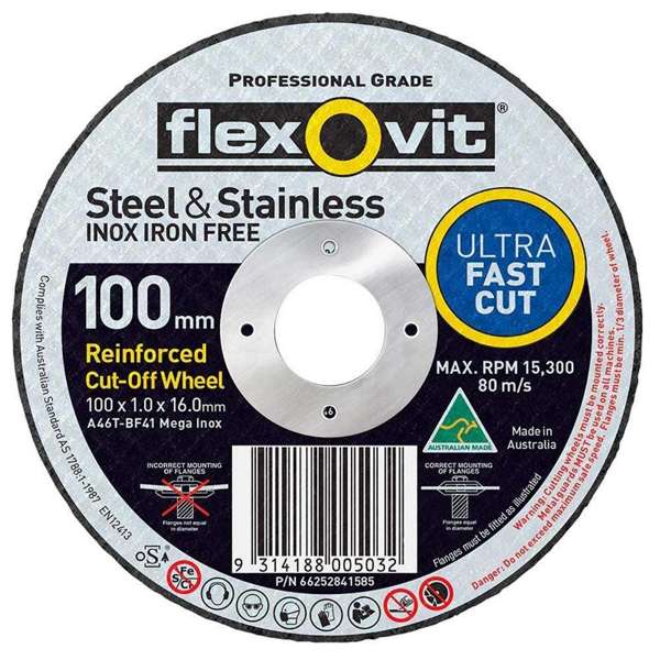 Flexovit Ultra Thin Cut-Off Wheel 100 x 1 x 16mm