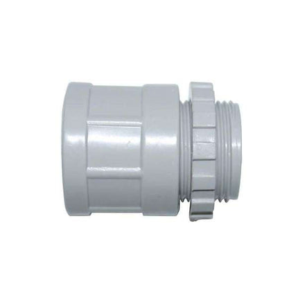 Tripac PVC Adaptor Plain to Screw Grey 20mm