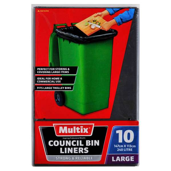 Multix Council Bin Liners Large 10 Pack