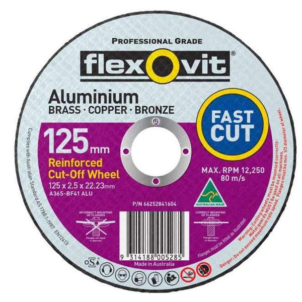 Flexovit Aluminum Cut-Off Wheel 125 x 2.5 x 22.2mm