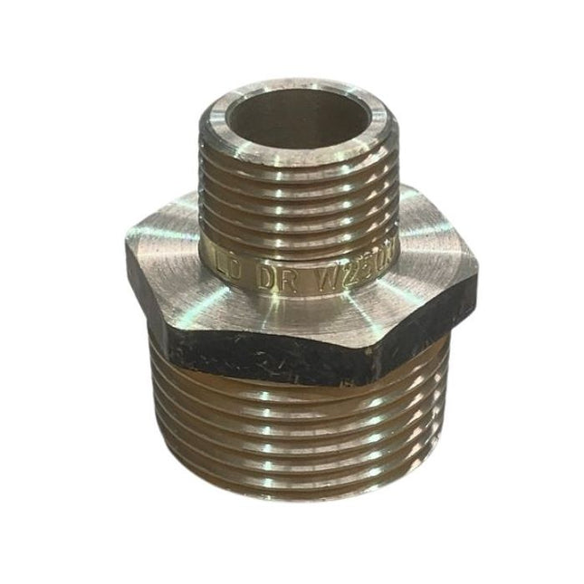 Brass Hexagonal Nipple – 15mm x 1/2"
