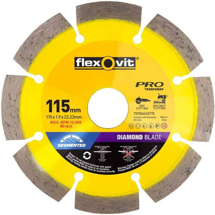 Flexovit Diamond Blade Tile/Brick 115mm