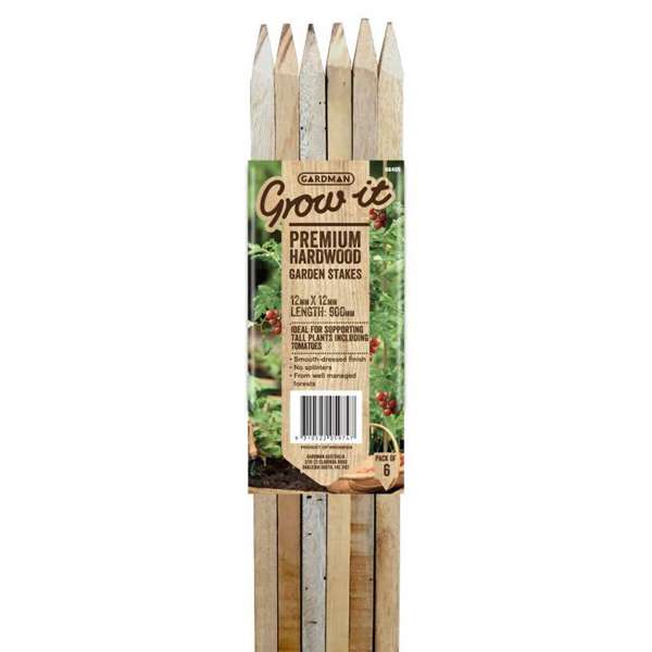 Gardman Hardwood Stakes 12 x 12 x 900mm 6 Pack