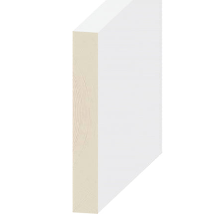 185 x 18mm x 2.7m Primed Pine FJ DAR Board – White