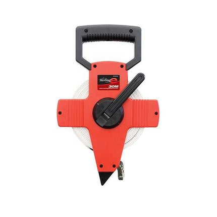 30m Open Case Fibreglass Tape Measure – Metric – Durable Blade
