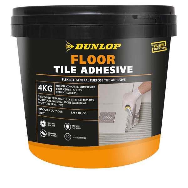 Dunlop Floorfix Tile Adhesive 4kg