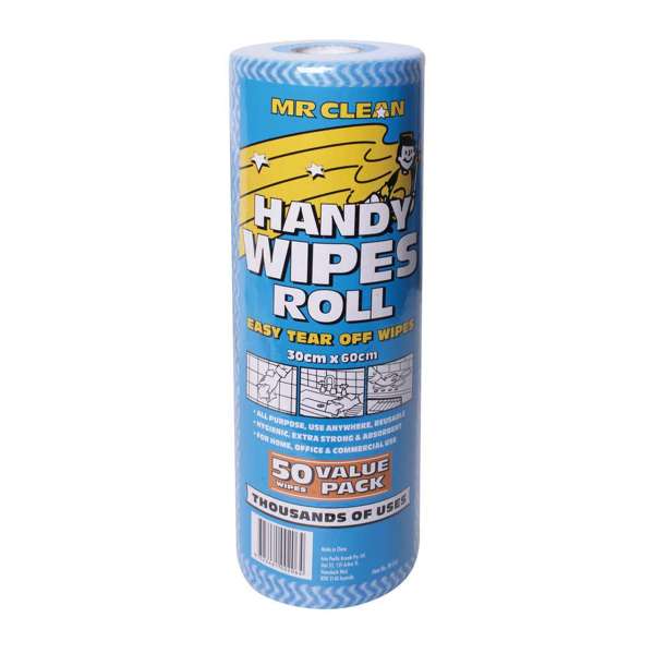 Mr Clean Handy Wipes Roll 50 Sheets