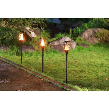 Built Solar Flame Lights Large 4 Piece