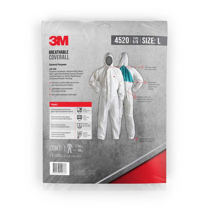 3M Disposable Protective Coveralls Large