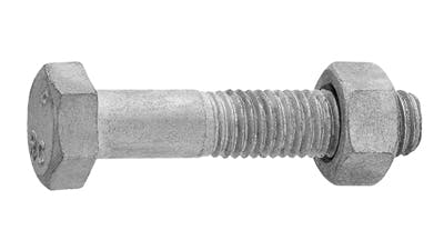 M10 x 75mm Coach Bolt and Nut – Hot Dipped Galvanised