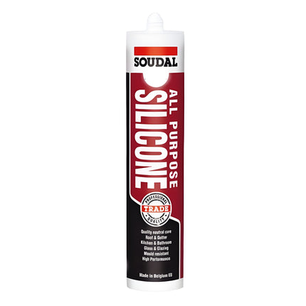 SOUDAL ALL PURPOSE SILICONE - BLACK 300ML