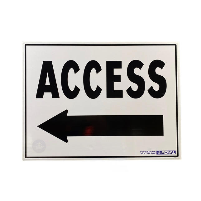 Safety Sign 'Access Left'