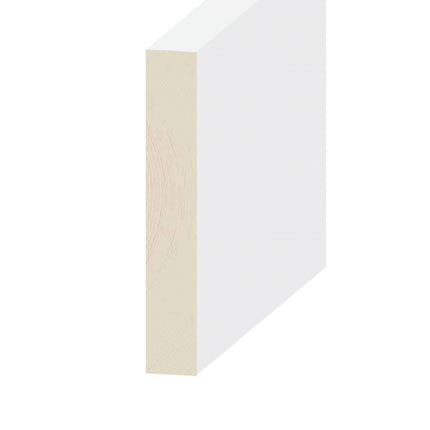 138 x 18mm x 5.4m Primed Pine FJ DAR Board – White