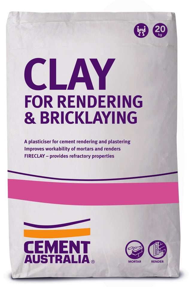20kg Bag Clay – Fine Powder for Mortar, Renders & General Construction Use