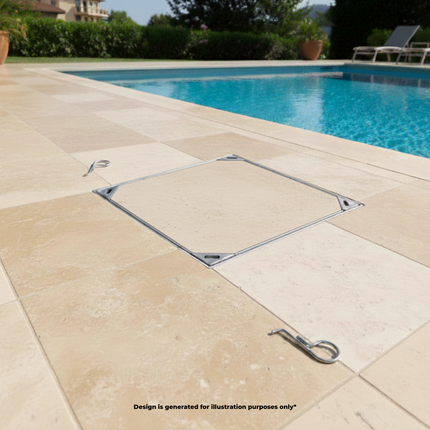 450 x 450mm Stainless Steel Tile Insert Pit Cover – for Paved & Tiled Areas