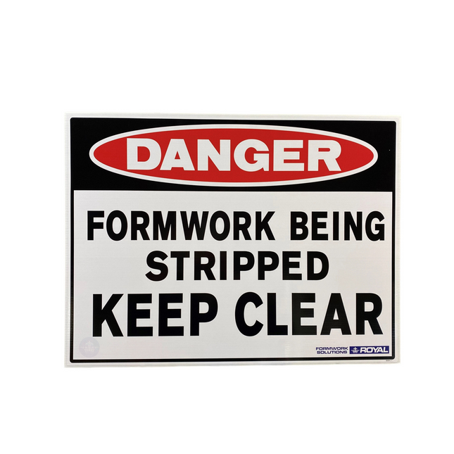 Safety Sign 'Formwork Stripping'