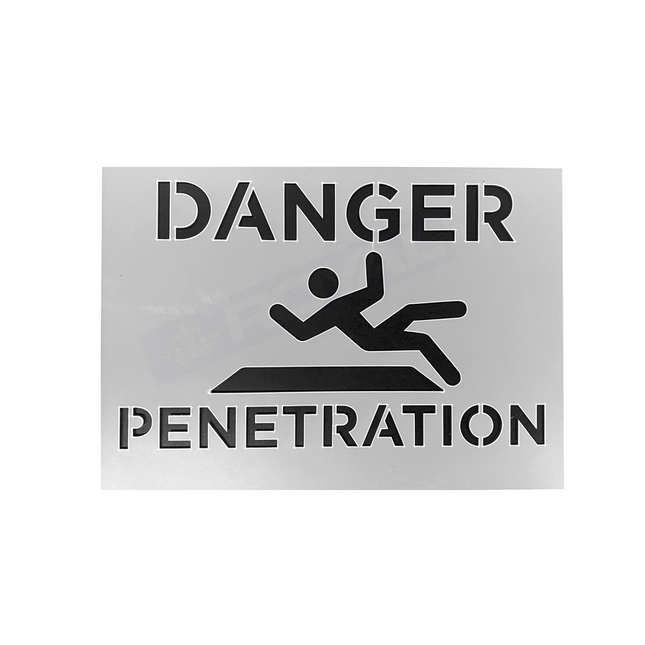 Danger Penetration Stencil 400mm x 300mm