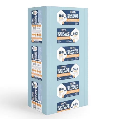 EXPOL Blue 1200 x 560 x 60mm Underfloor Insulation Pack of 9