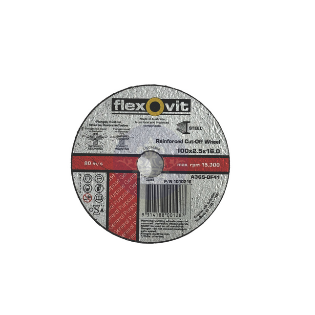Flexovit Cutting Disc FH64 Type 41 / 230 x 3.2 x 22.2 mm