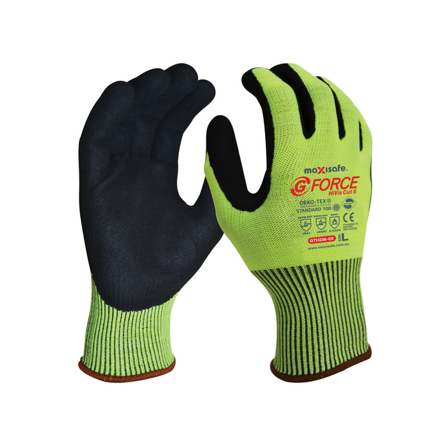 maxisafe G-Force HiVis Nitrile Coated Glove Large