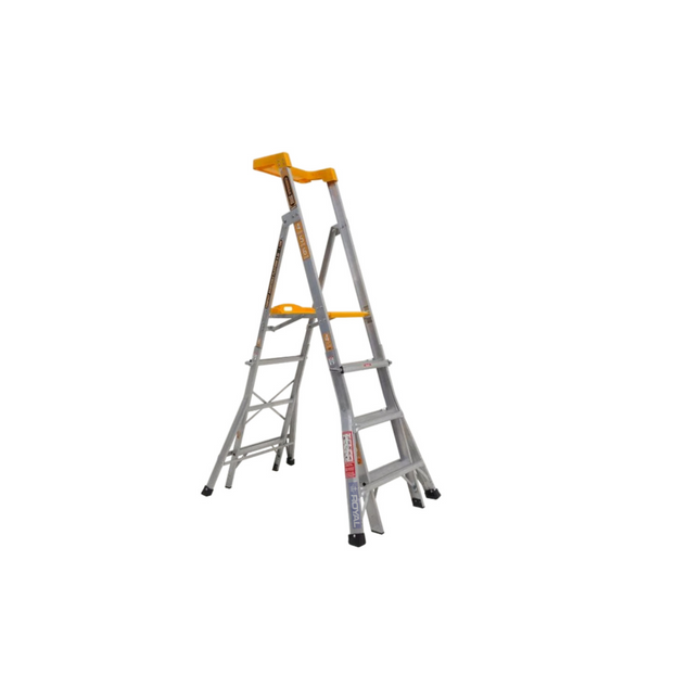 Gorilla Compact Height Adjustable Platform Ladder 4-5-6 Step