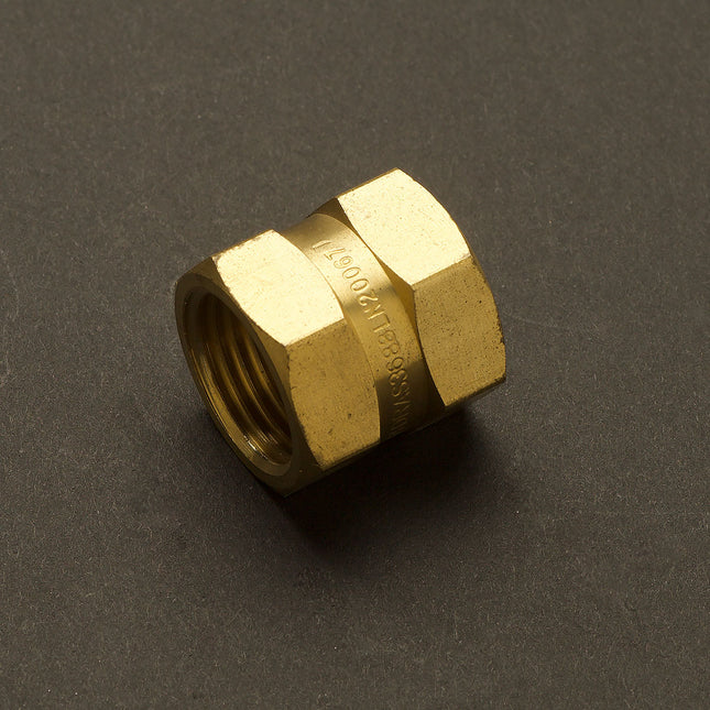 Brass Hexagonal Screwed Socket F-F – 15mm (1/2in) LF