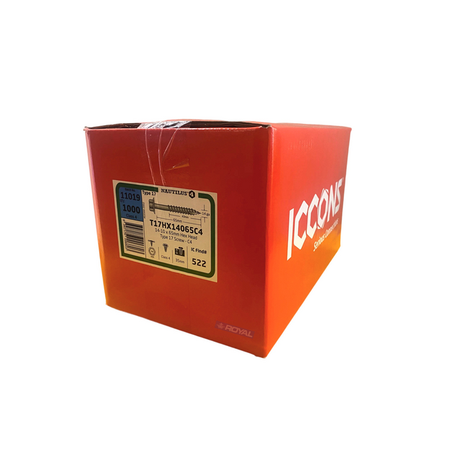 ICCONS Hexs Screws Type 17 C4-14 / 10 x 100mm (BOX 250)