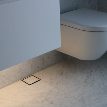 115 x 115mm Tile Insert Square Floor Drain – Stainless Steel, 95mm Outlet