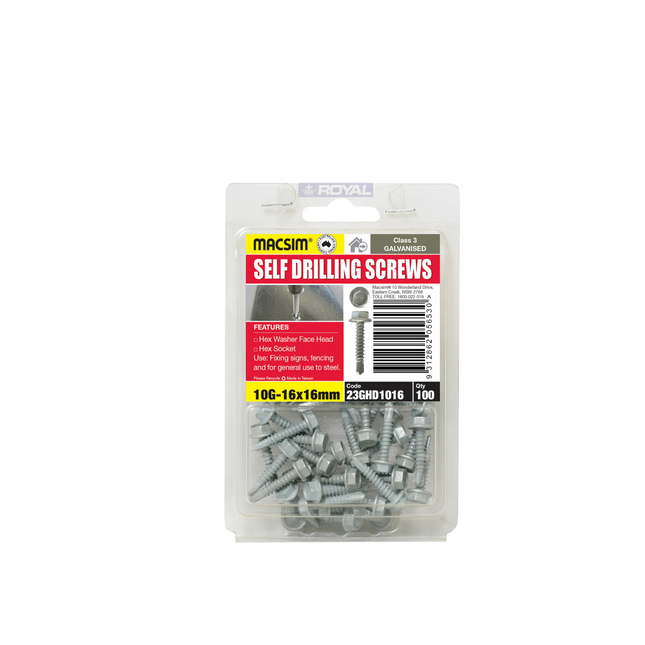 MACSIM Self Drilling Screws Macsim Self Drilling Screws / 12g x 20mm