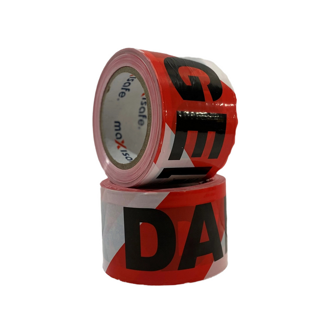 Barricade Barrier Tape Danger Black on Red White