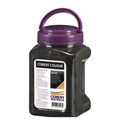 1kg Powder Cement Oxide Pigment – Black – Concrete, Mortar & Render Colour