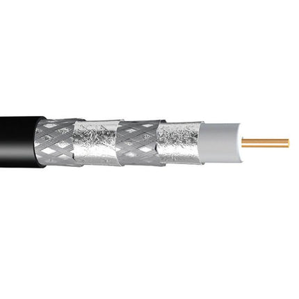 RG6 COAX CABLE QUAD 1.02MMPVC BLACK 305M