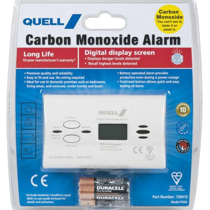 Quell Smoke Alarm Digital Carbon Monoxide