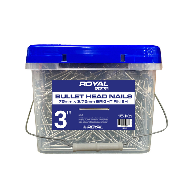 Bullet Head Nails 3' ROYAL Nails 3' -5kg / 75 x 3.75mm