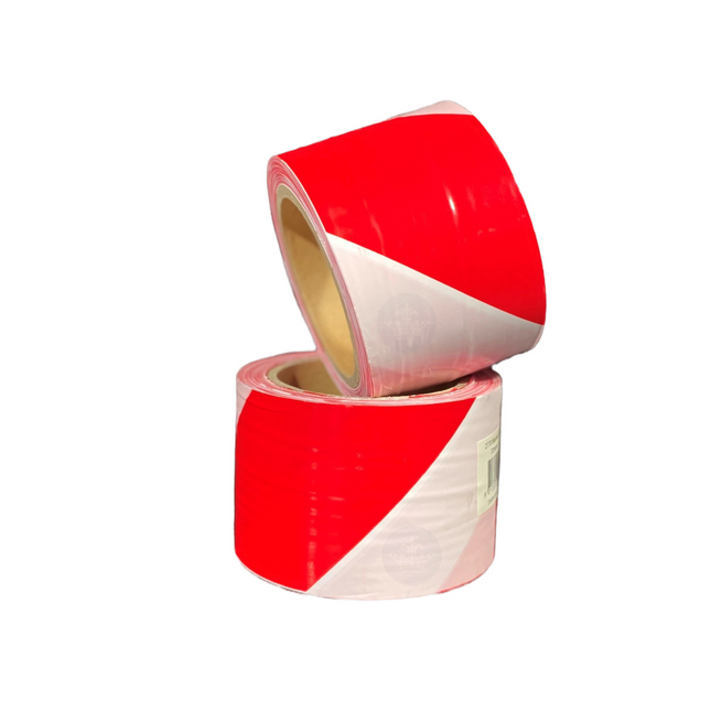 Safety Tape Red & White 100m
