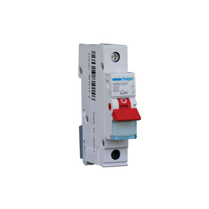 MINI CIRCUIT BREAKER C CURVE1P 63A 6KA 1MOD DIN RAIL MOUNT