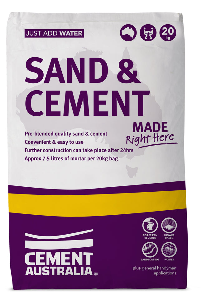 20kg Bag Sand/Cement Blend – General Purpose Mortar Mix (84 Bags per Pallet)