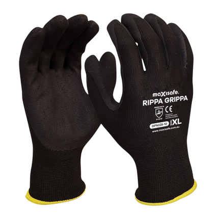 Black Grippa Gloves - 3 Extra Large