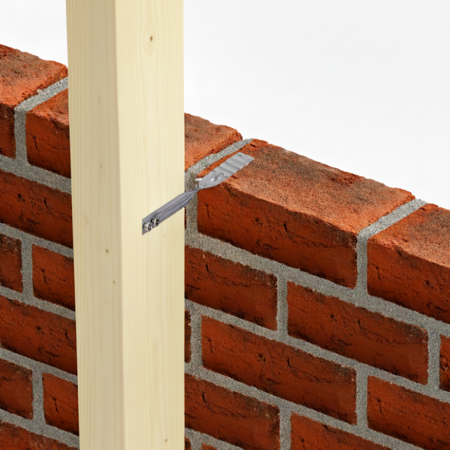 Stainless Steel Veneer Ties (Twisted) – Brick-to-Frame Connectors – Marine Grade